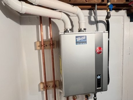 Bush Heating and Cooling Near You Tankless Water Heater Repair and Installation Project